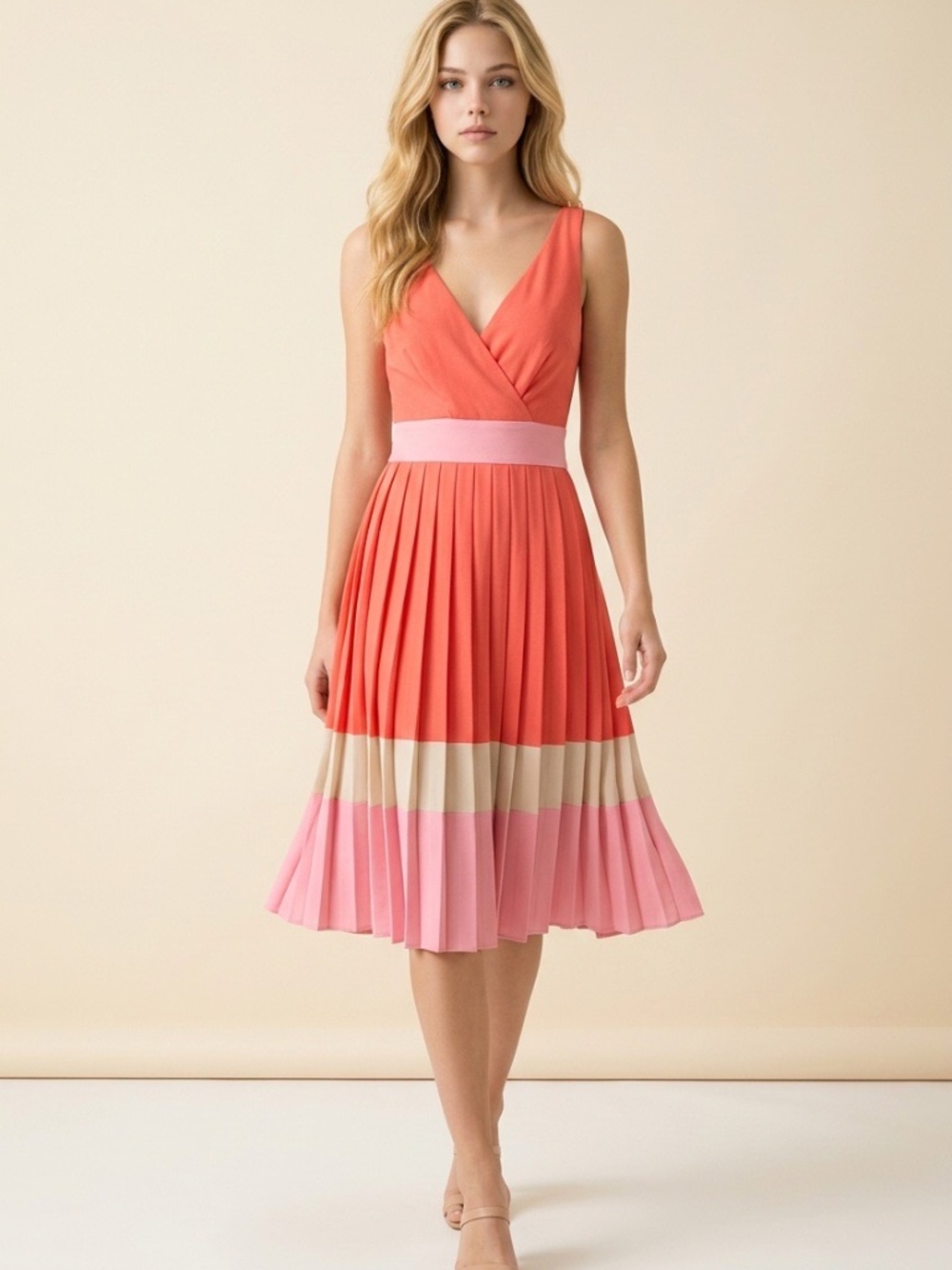 Eva Franco pleated dress, Size 2, NWT